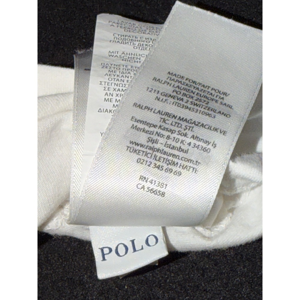 Polo Ralph Lauren Classic White Fit V-Neck  Short Sleeve Cotton Tee Mens Large - Picture 3 of 6